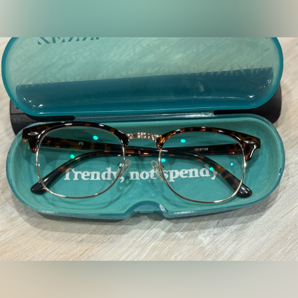 Zenni Tortoise Shell Eyeglasses with Gold Accents